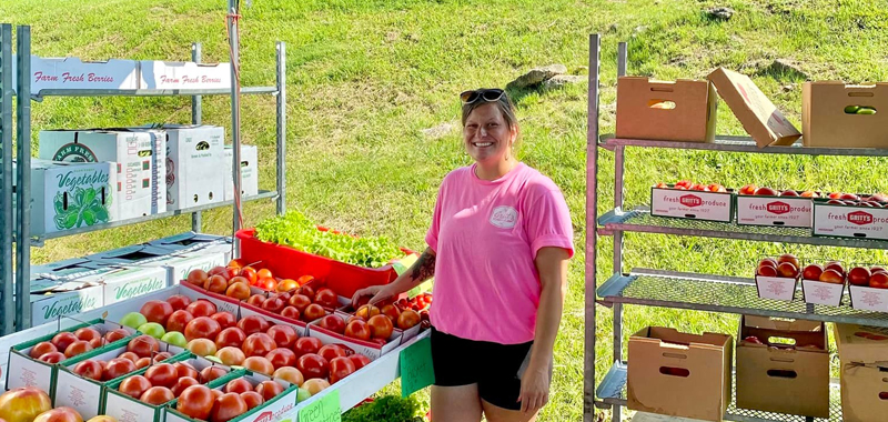 Gritt’s Employee Working At Mobile Market Gritt's Employee Working At Mobile Market