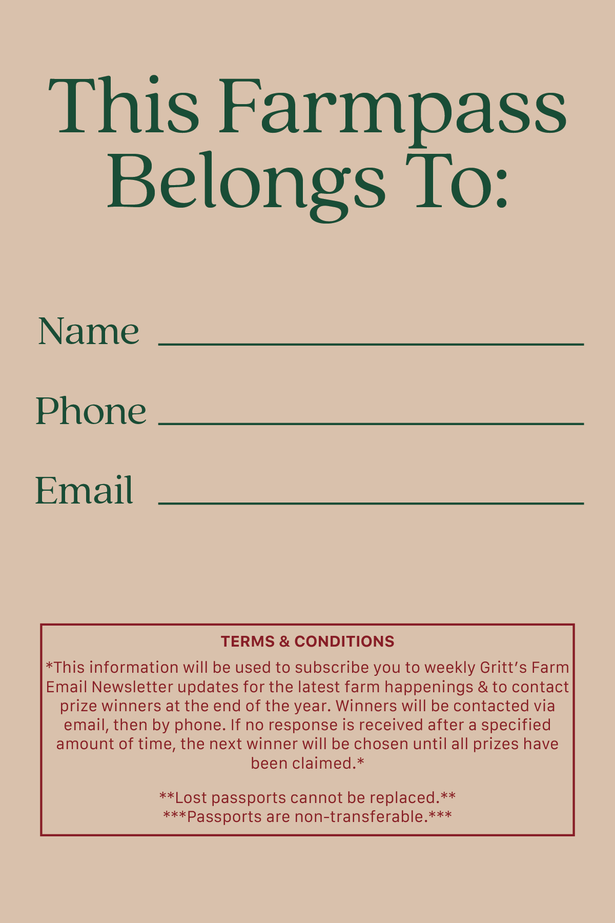 Second page passport